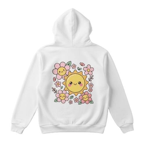 Graphic White Hoodie