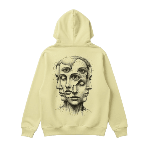 Graphic Yellow Hoodie - Bottom Right