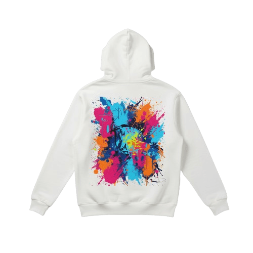 Graphic White Hoodie
